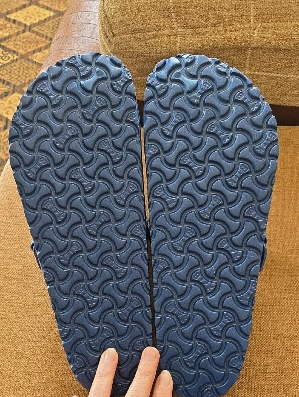 Birkenstock Men's Blue Slip-On Clog with Buckle Strap